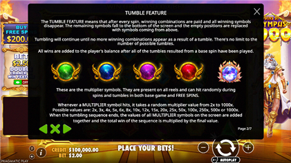 Spielregeln 2 Gates of Olympus 1000